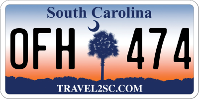 SC license plate OFH474