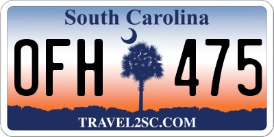 SC license plate OFH475