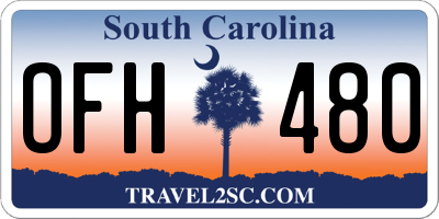 SC license plate OFH480