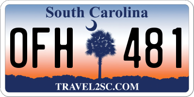 SC license plate OFH481