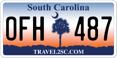 SC license plate OFH487