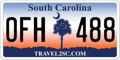 SC license plate OFH488