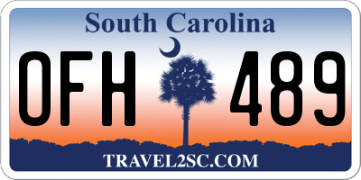 SC license plate OFH489