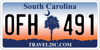 SC license plate OFH491
