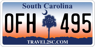 SC license plate OFH495