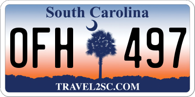 SC license plate OFH497