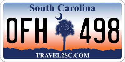 SC license plate OFH498