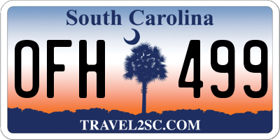 SC license plate OFH499