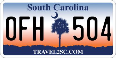 SC license plate OFH504