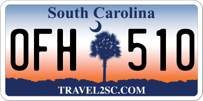 SC license plate OFH510