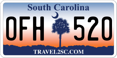 SC license plate OFH520