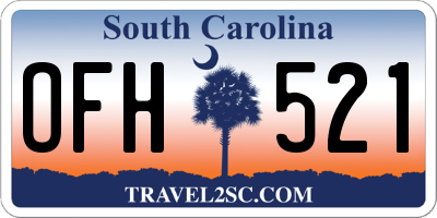 SC license plate OFH521