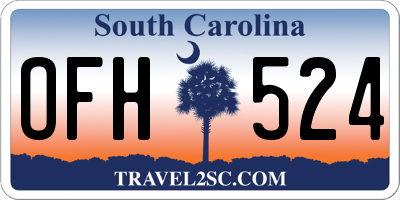 SC license plate OFH524