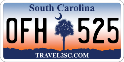 SC license plate OFH525
