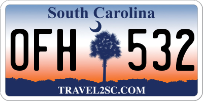 SC license plate OFH532
