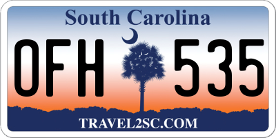 SC license plate OFH535