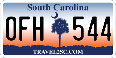 SC license plate OFH544