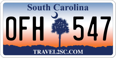 SC license plate OFH547
