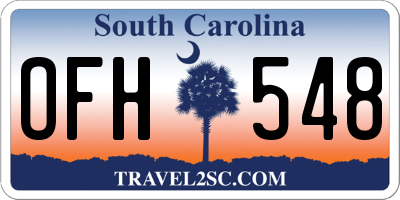 SC license plate OFH548