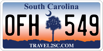 SC license plate OFH549