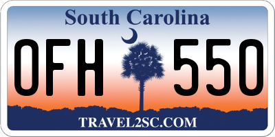 SC license plate OFH550