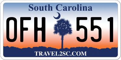 SC license plate OFH551