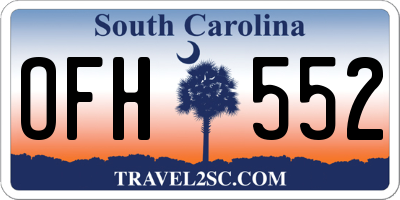 SC license plate OFH552