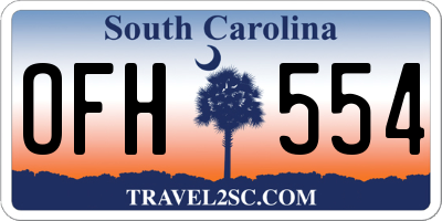 SC license plate OFH554