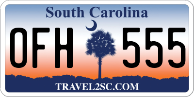 SC license plate OFH555