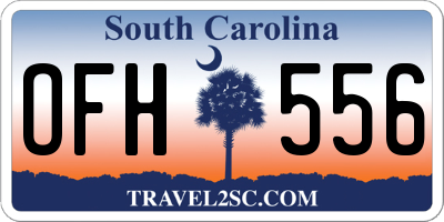 SC license plate OFH556