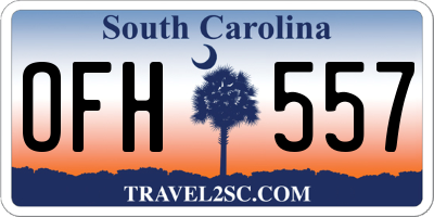 SC license plate OFH557