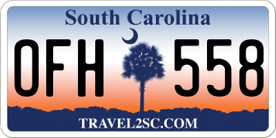 SC license plate OFH558
