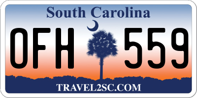 SC license plate OFH559