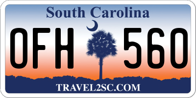 SC license plate OFH560