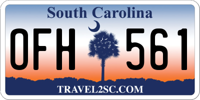 SC license plate OFH561