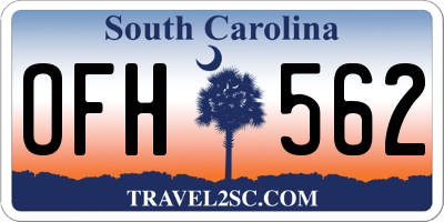 SC license plate OFH562