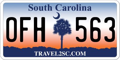 SC license plate OFH563