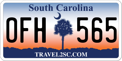 SC license plate OFH565