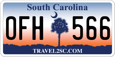 SC license plate OFH566