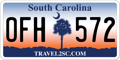 SC license plate OFH572