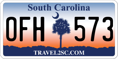 SC license plate OFH573
