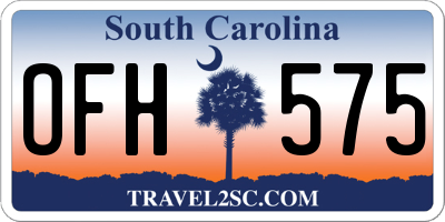 SC license plate OFH575
