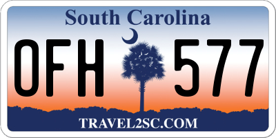 SC license plate OFH577