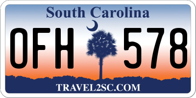 SC license plate OFH578