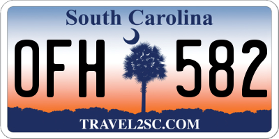 SC license plate OFH582
