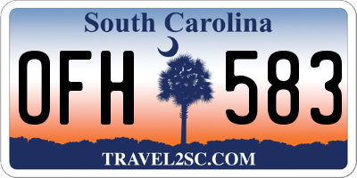 SC license plate OFH583