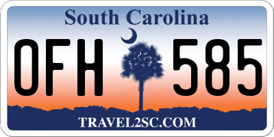 SC license plate OFH585