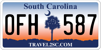 SC license plate OFH587