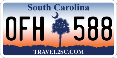 SC license plate OFH588