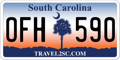 SC license plate OFH590